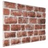 Paneles de pared 3D diseño de ladrillo 10 uds EPS marrón