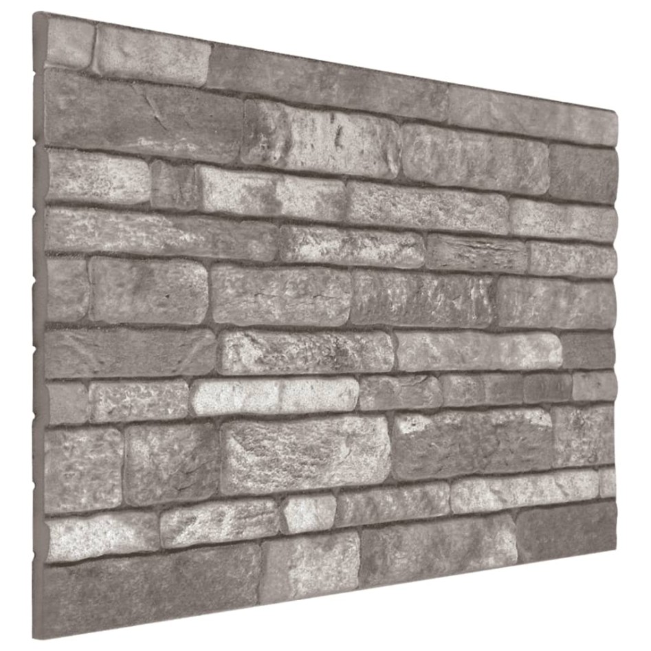 Paneles de pared 3D diseño de ladrillo 10 uds EPS gris