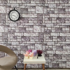 Paneles de pared 3D diseño de ladrillo 10 uds EPS gris