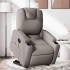 Sillón reclinable de masaje elevable tela gris