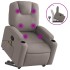 Sillón reclinable de masaje elevable tela gris