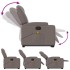 Sillón reclinable de masaje elevable tela gris