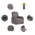 Sillón reclinable de masaje elevable tela gris