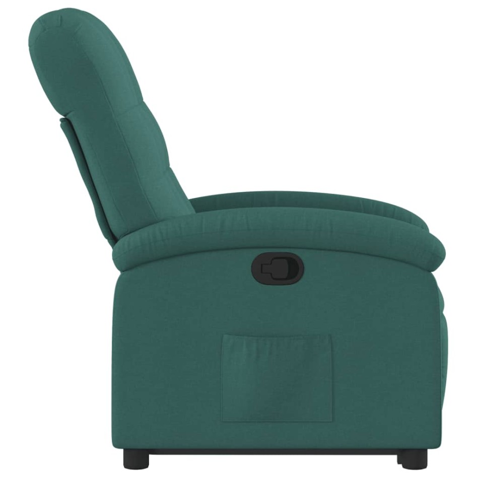 Sillón reclinable elevable tela verde