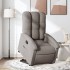 Sillón reclinable elevable tela gris