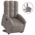 Sillón reclinable elevable tela gris
