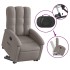 Sillón reclinable elevable tela gris