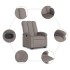 Sillón reclinable elevable tela gris