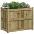 Jardinera de madera de pino impregnada 90x50x70