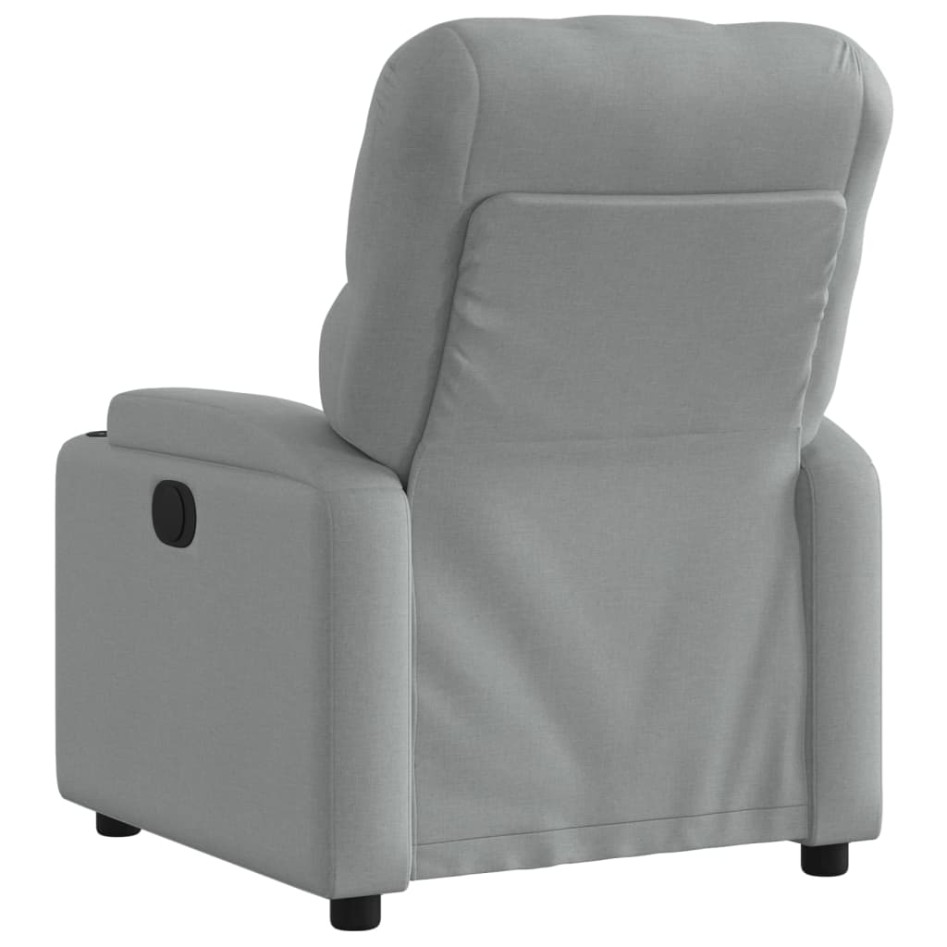 Sillón reclinable eléctrico tela gris