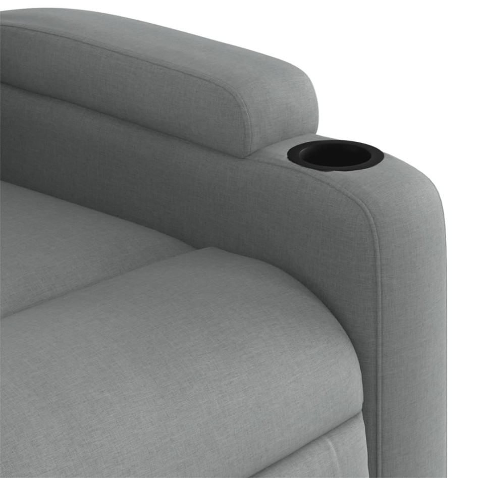 Sillón reclinable eléctrico tela gris