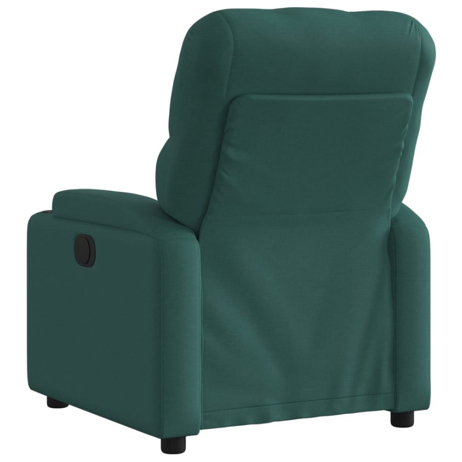 Sillón reclinable eléctrico tela verde