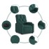 Sillón reclinable eléctrico tela verde