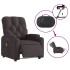 Sillón reclinable de masaje eléctrico tela marrón