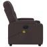 Sillón reclinable de masaje eléctrico tela marrón