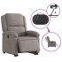 Sillón eléctrico reclinable elevable de tela gris
