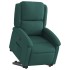 Sillón eléctrico reclinable elevable de tela verde