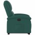 Sillón eléctrico reclinable elevable de tela verde