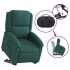 Sillón eléctrico reclinable elevable de tela verde