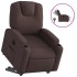 Sillón eléctrico reclinable elevable de tela marrón