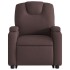 Sillón eléctrico reclinable elevable de tela marrón