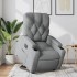 Sillón eléctrico reclinable elevable de tela gris