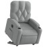 Sillón eléctrico reclinable elevable de tela gris