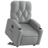 Sillón eléctrico reclinable elevable de tela gris