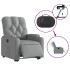 Sillón eléctrico reclinable elevable de tela gris