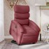 Sillón eléctrico reclinable elevable de tela rojo