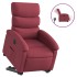 Sillón eléctrico reclinable elevable de tela rojo