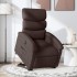 Sillón eléctrico reclinable elevable de tela marrón