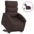Sillón eléctrico reclinable elevable de tela marrón