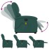 Sillón masaje eléctrico reclinable elevable tela verde