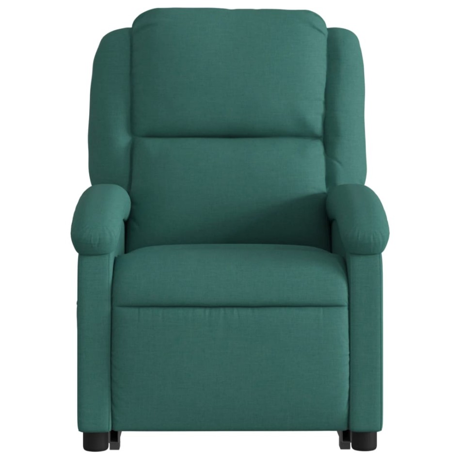Sillón masaje eléctrico reclinable elevable tela verde