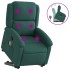 Silla de masaje reclinable de pie de tela verde