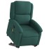 Silla de masaje reclinable de pie de tela verde