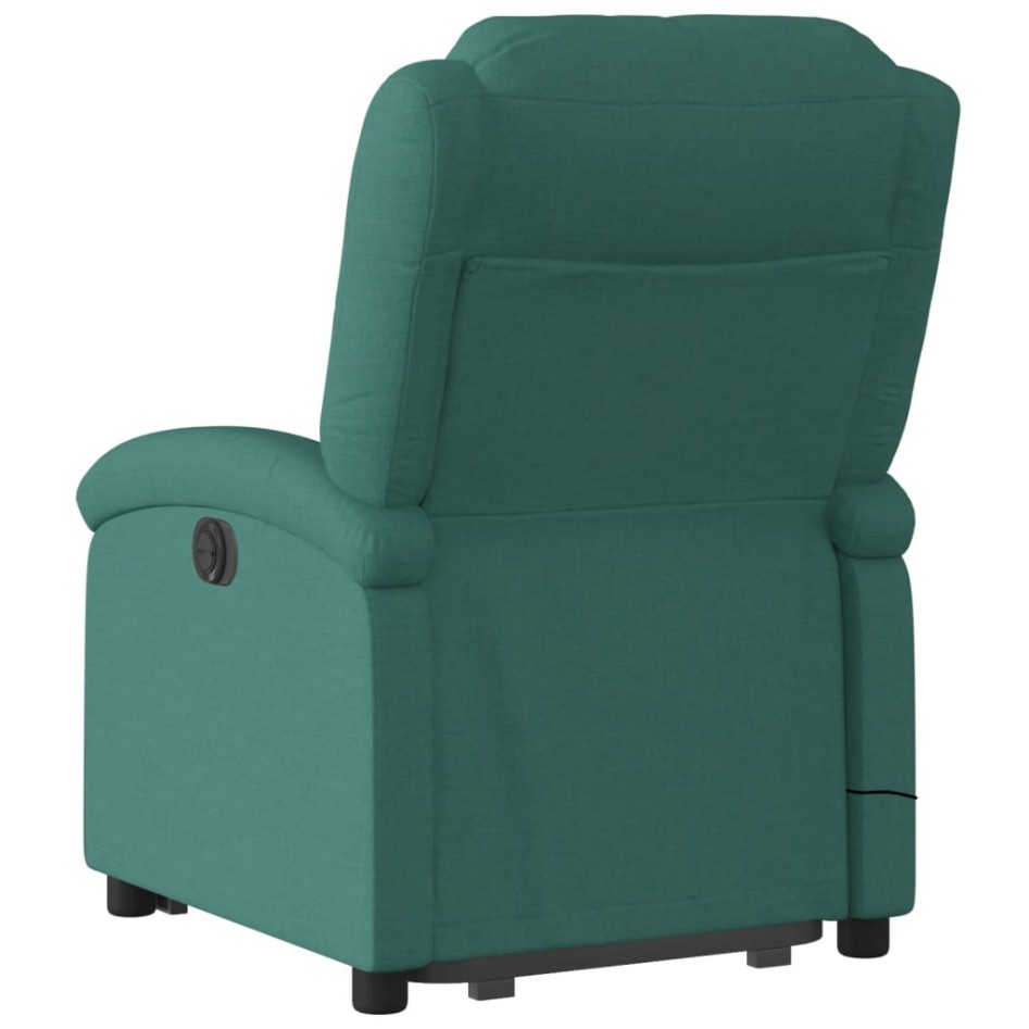 Silla de masaje reclinable de pie de tela verde
