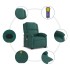 Silla de masaje reclinable de pie de tela verde