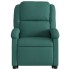 Silla de masaje reclinable de pie de tela verde