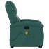 Silla de masaje reclinable de pie de tela verde