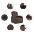 Sillón reclinable elevable cuero sintético
