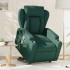 Silla de masaje reclinable de pie de tela verde