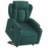 Silla de masaje reclinable de pie de tela verde