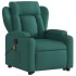Silla de masaje reclinable de pie de tela verde