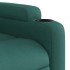 Silla de masaje reclinable de pie de tela verde