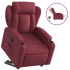 Sillón eléctrico reclinable elevable de tela rojo