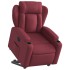 Sillón eléctrico reclinable elevable de tela rojo