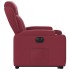 Sillón eléctrico reclinable elevable de tela rojo