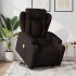 Sillón masaje eléctrico reclinable elevable tela marrón